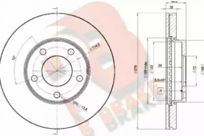R BRAKE 78rbd23272 -  Тормозной диск